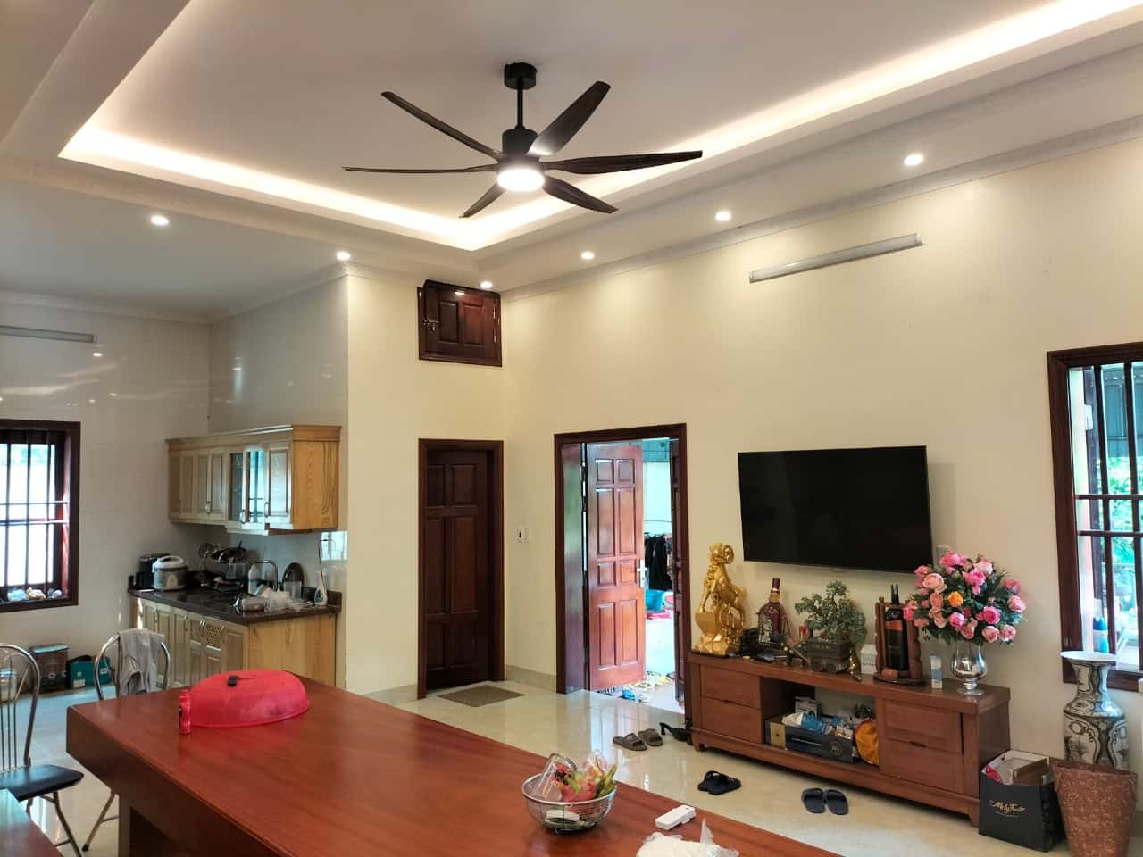 cách lắp quạt trần có đèn