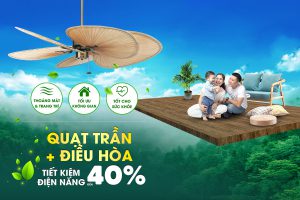 Sử dụng kết hợp quạt trần và điều hòa