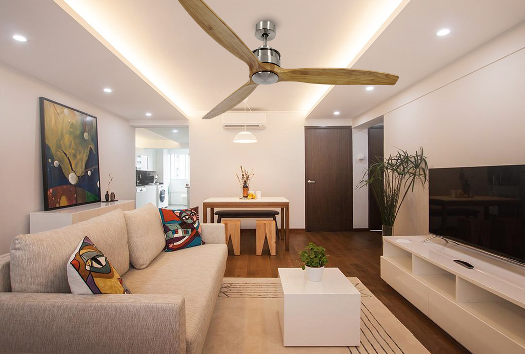 Quạt trần tạo gió từ trên cao nên không khí được lưu thông liên tục và lan tỏa đều khắp căn phòng