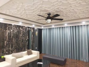 Thân quạt hình trụ mái vòm màu đen cá tính