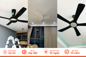 QTCH địa chỉ bán quạt trần panasonic 5 cánh màu đồng bền đẹp giá rẻ