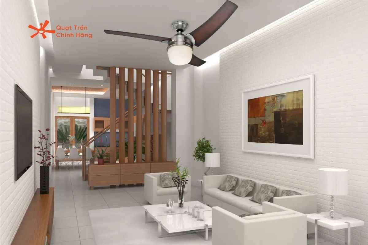 Nhờ tính linh hoạt và thẩm mỹ, quạt trần 3 cánh gỗ có thể sử dụng trong nhiều không gian
