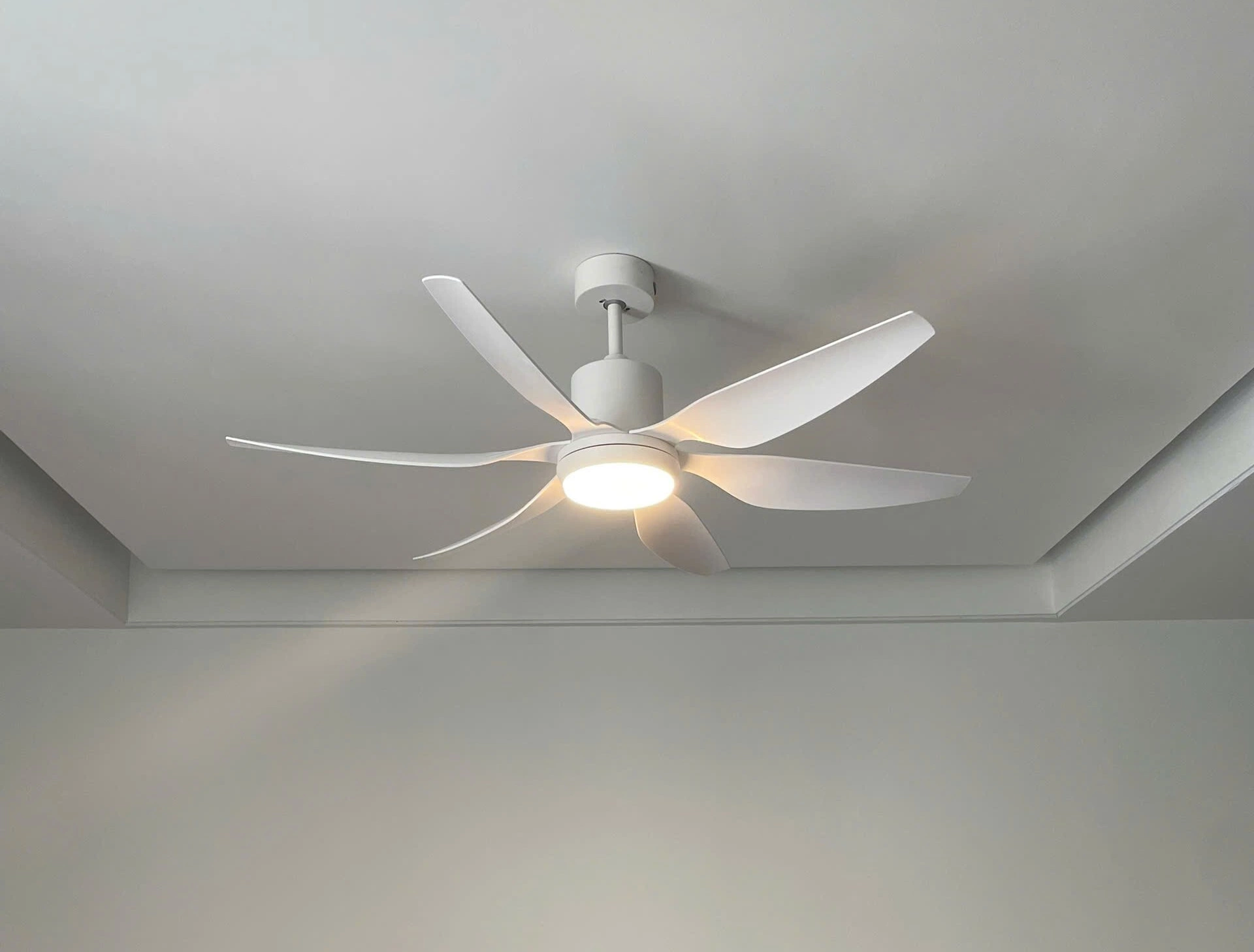 Một trong những xu hướng nổi bật hiện nay là quạt trần tích hợp đèn LED.