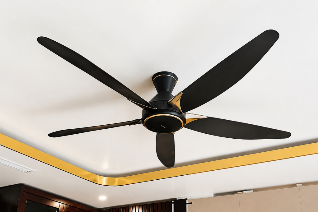 Sải cánh quạt trần Panasonic là khoảng cách từ đầu cánh quạt này đến đầu cánh quạt đối diện khi quạt đứng yên.