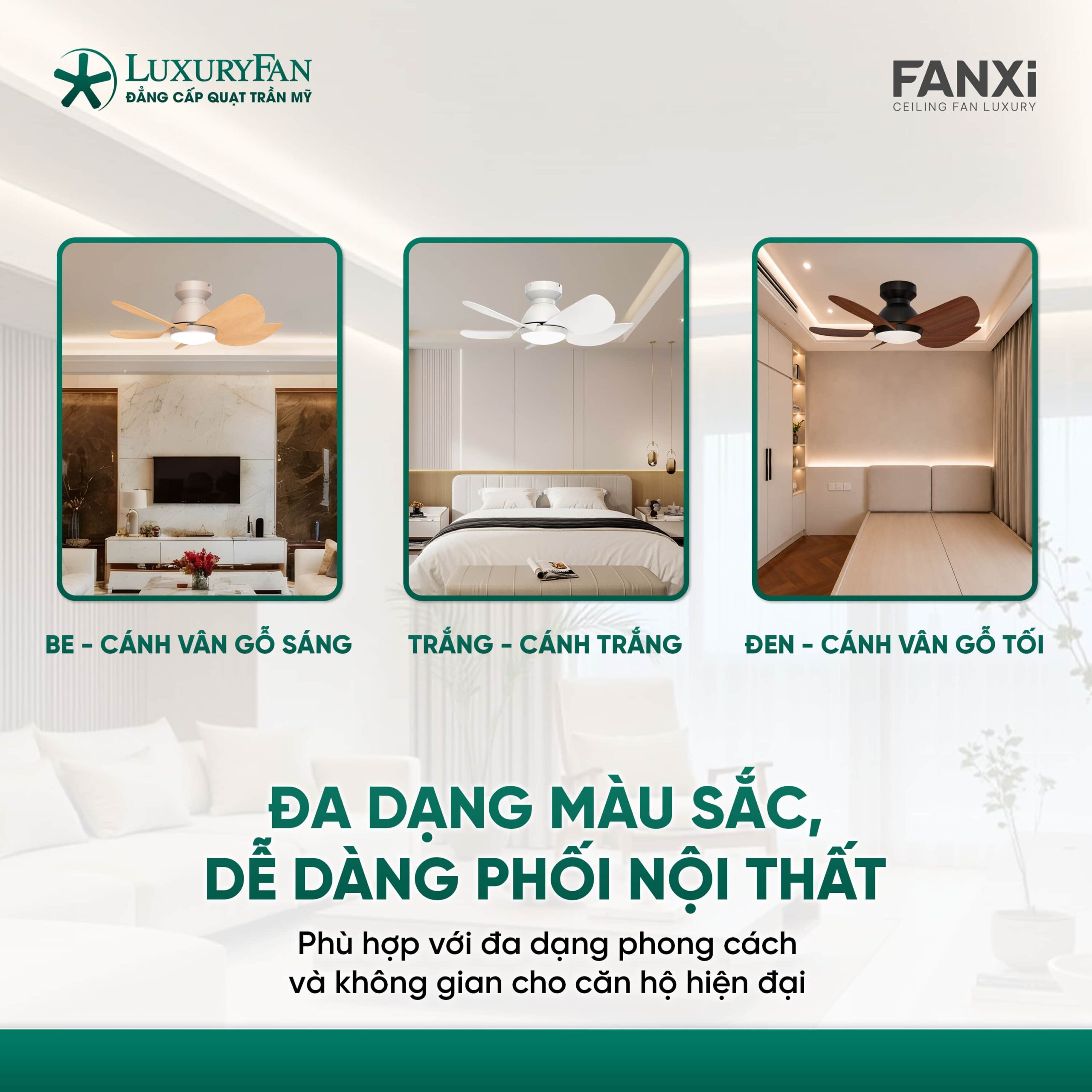 Đa dạng màu sắc