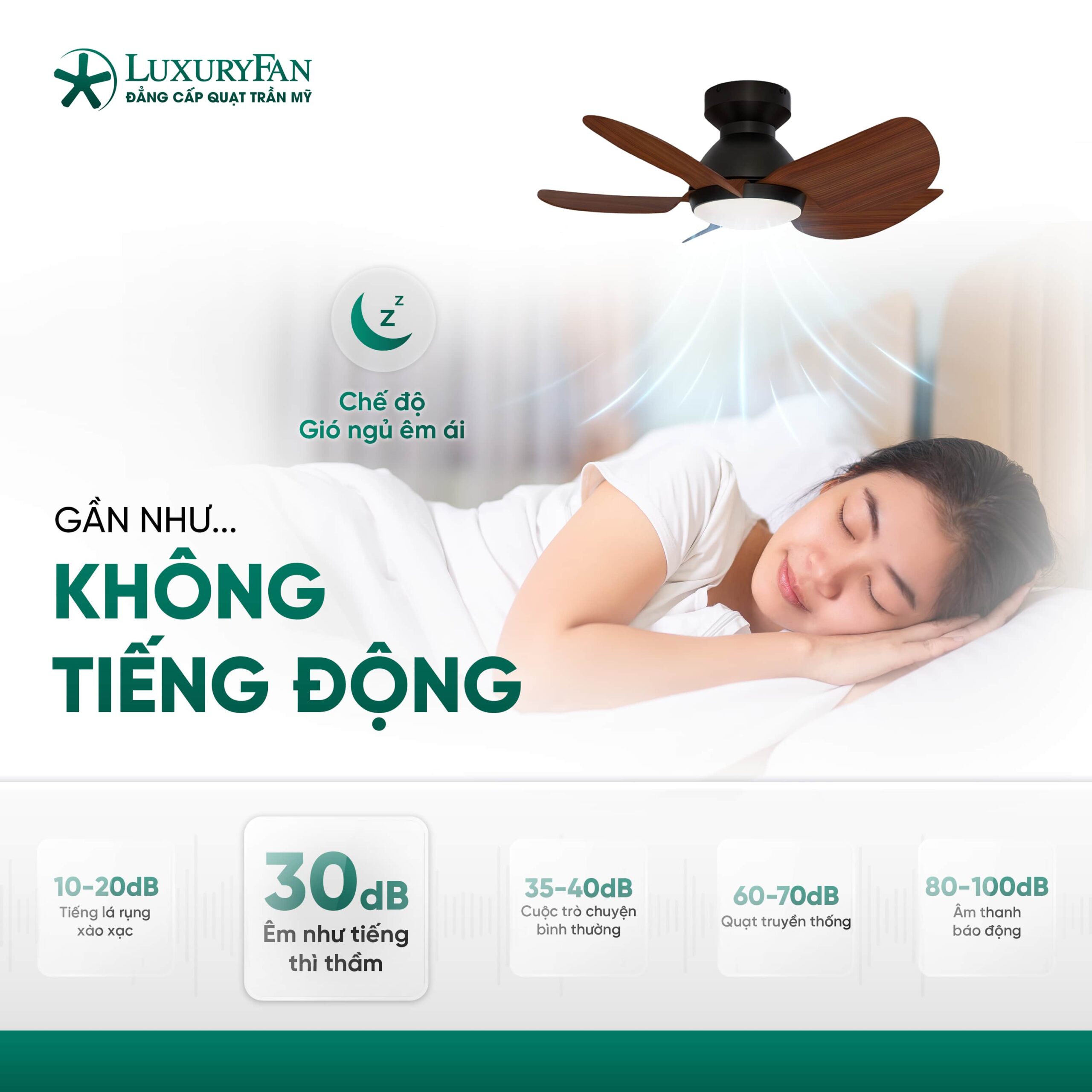 Vận hành êm ái, không tiếng ồn