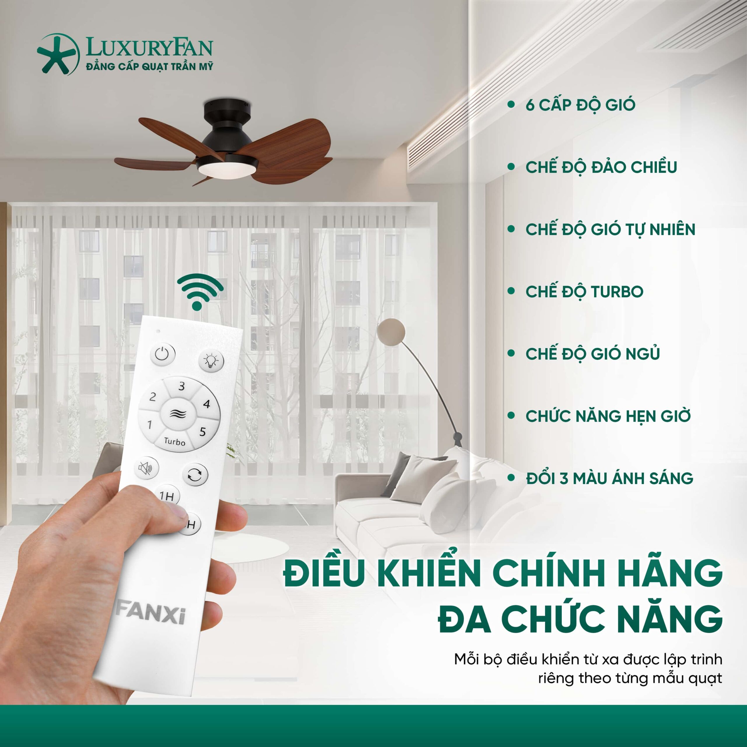 Điều khiển từ xa đa chức năng tiện ích