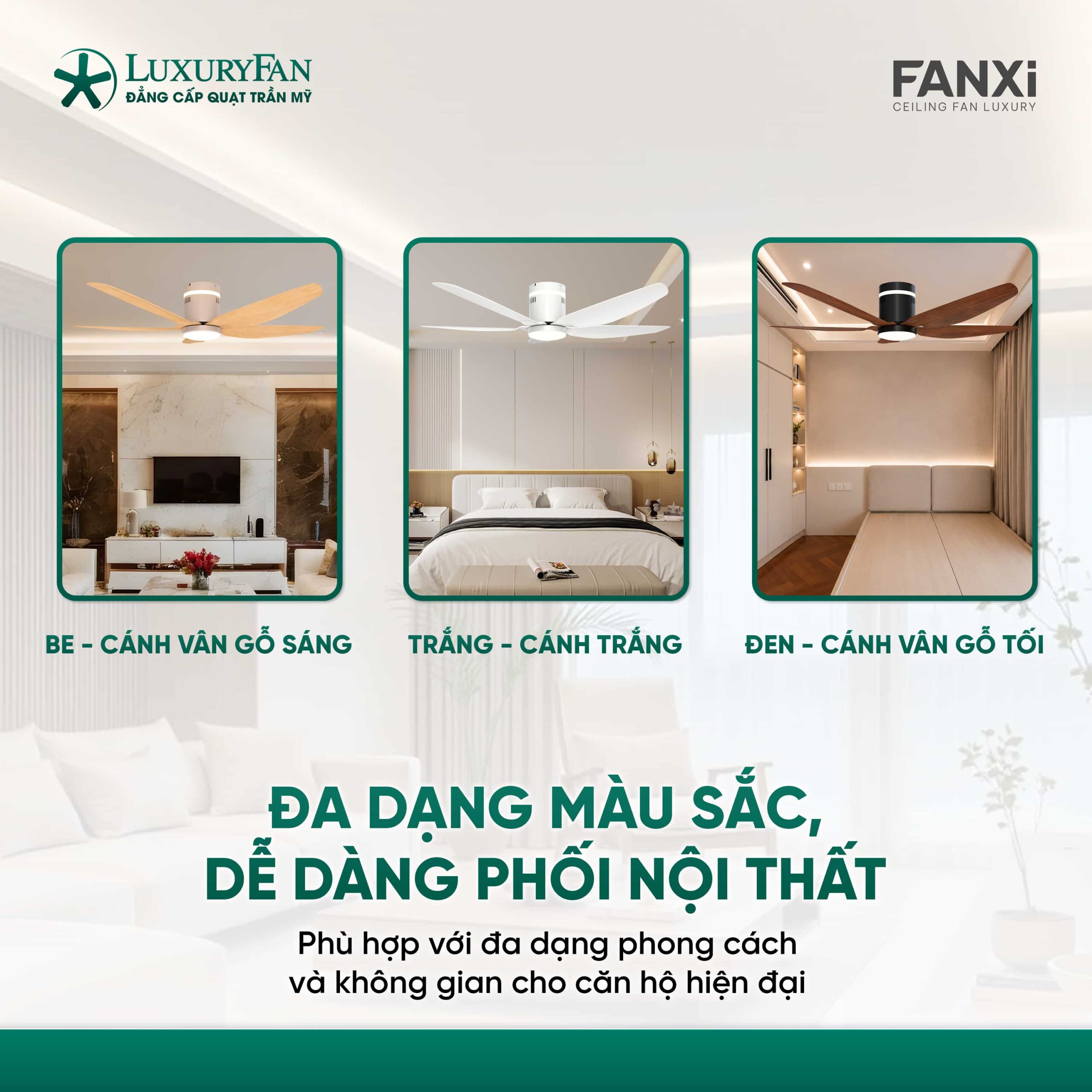 Đa dạng màu sắc