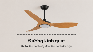 Kích Thước Quạt Trần 3 Cánh: Cách Chọn Phù Hợp Theo Từng Diện Tích Phòng