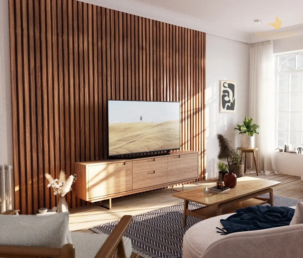 Để một căn phòng thực sự có chiều sâu, gia chủ không nên chỉ tập trung vào bàn ghế hay đèn trang trí mà còn cần quan tâm đến những mảng tường lớn.