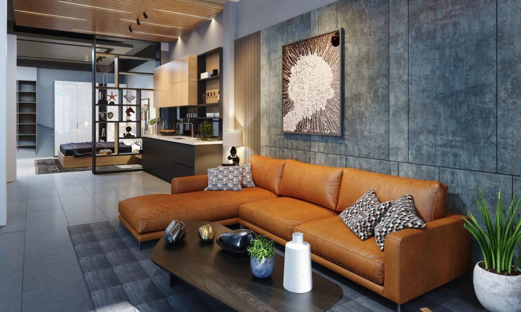 Sofa da thật là món nội thất gần như không thể thiếu trong nhiều phòng khách cao cấp