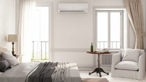 Vị trí lắp điều hòa trong phòng ngủ hợp lý, mát đều và dễ chịu