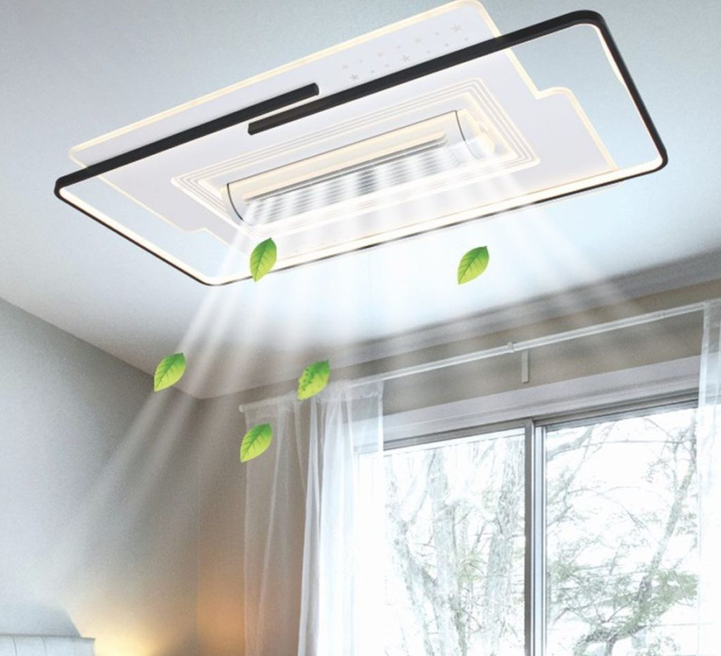 Minh họa nguyên lý hoạt động của quạt trần không cánh