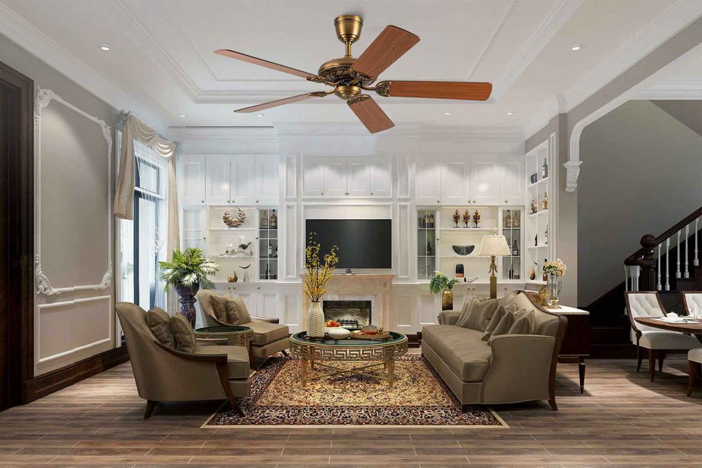 Quạt trần LuxAire Classic II phong cách cổ điển với tiện nghi điều khiển hiện đại